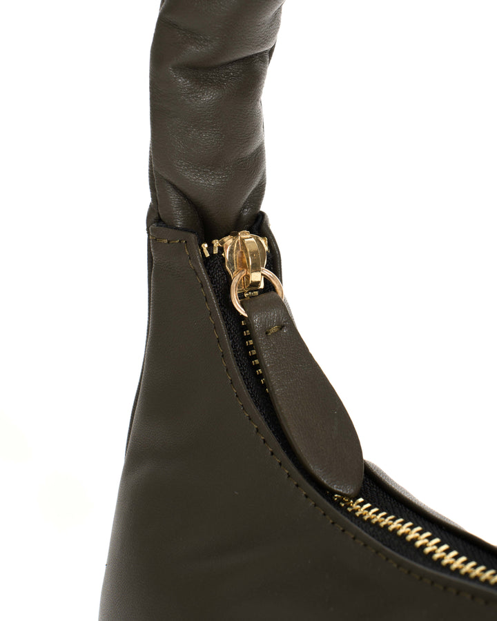 Anonymous Copenhagen Shane Petite Pillow Bag Shiny Lamb Olive Green