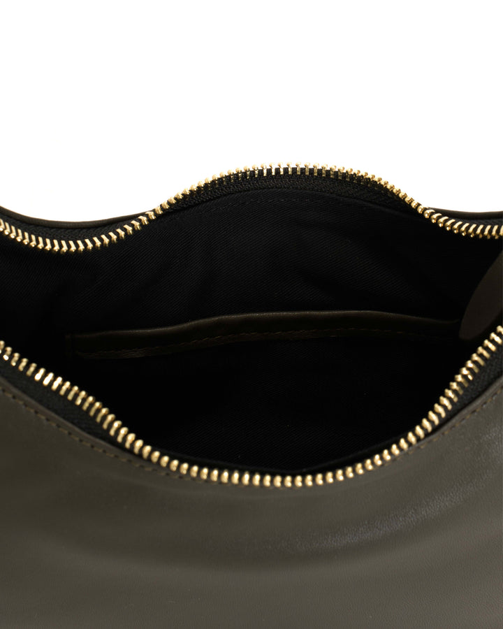 Anonymous Copenhagen Shane Petite Pillow Bag Shiny Lamb Olive Green