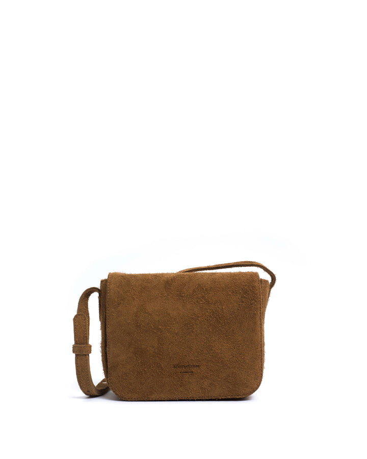 anonymous copenhagen Sicha crossover bag Plushed calf suede Cinnamon