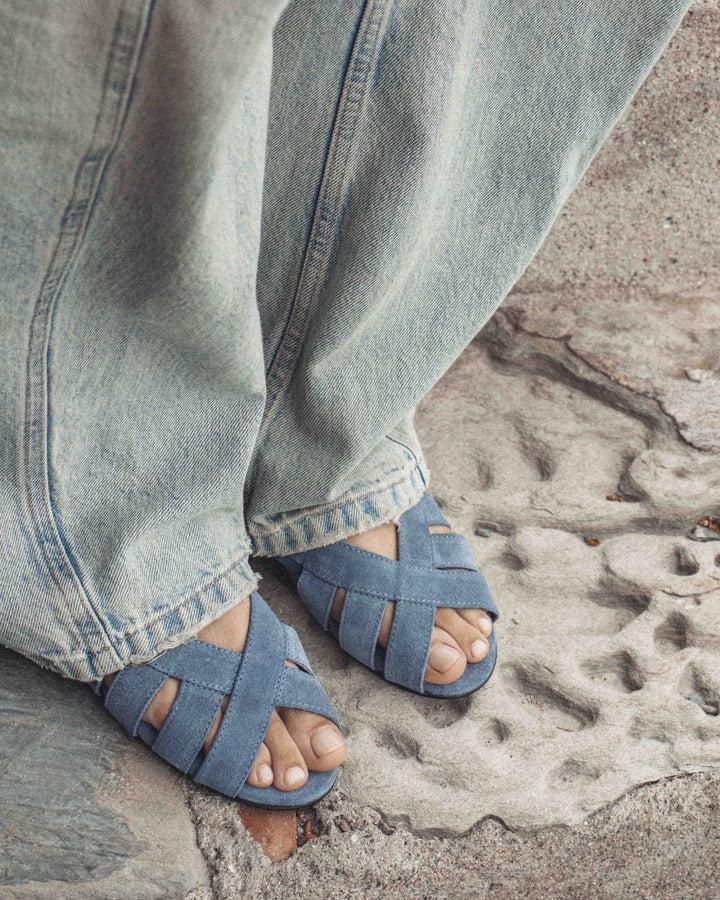 Anonymous Copenhagen Sophie 20 Calf Suede Denim Blue