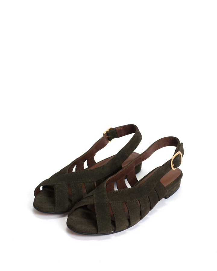 Anonymous Copenhagen Sophie 20 Calf Suede Moss Green