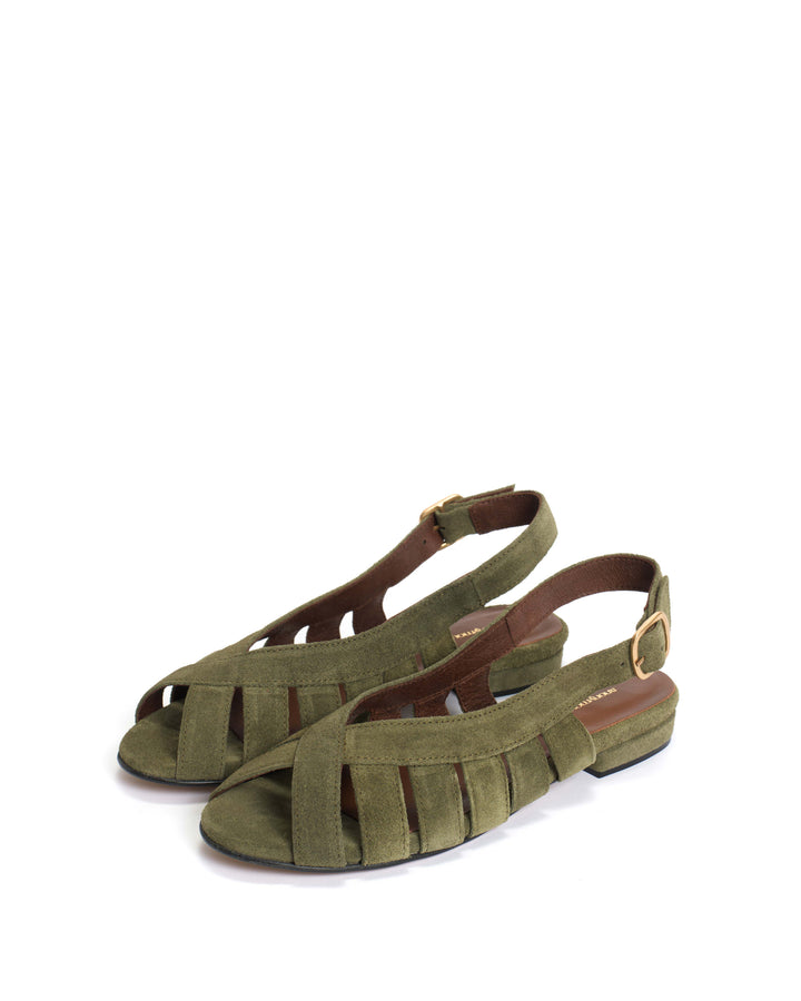 Anonymous Copenhagen Sophie 20 Calf Suede Olive Green