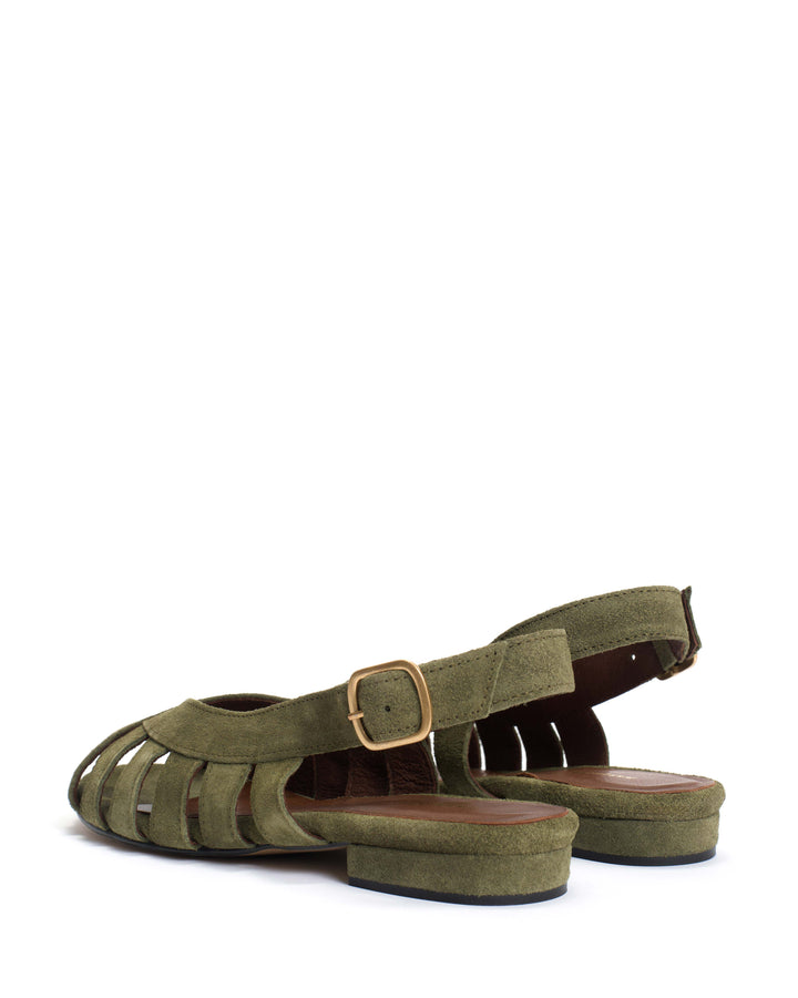 Anonymous Copenhagen Sophie 20 Calf Suede Olive Green