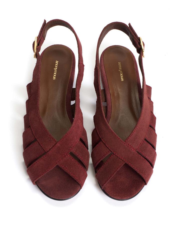 Anonymous Copenhagen Sophie 20 Calf Suede Pomegranate