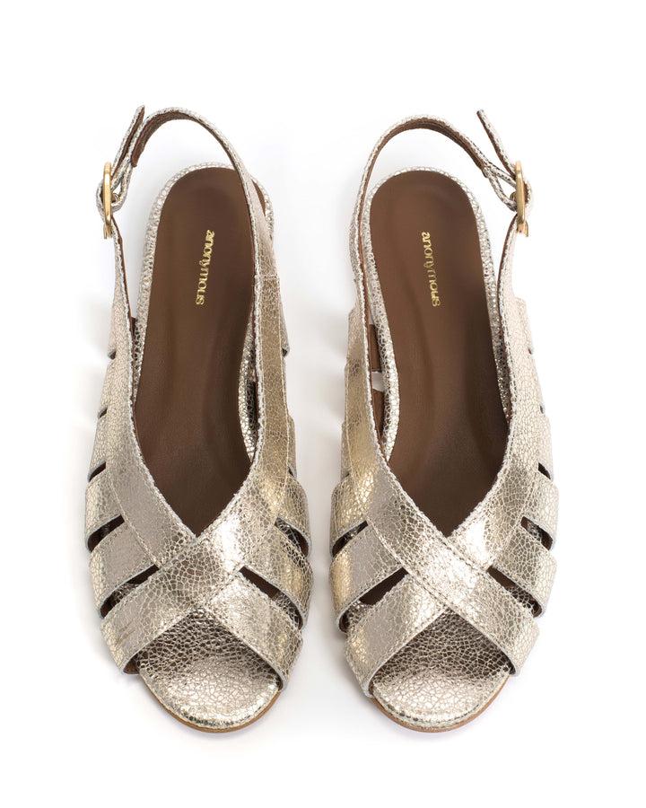 Anonymous Copenhagen Sophie 20 Crackled Metallic Goat Champagne