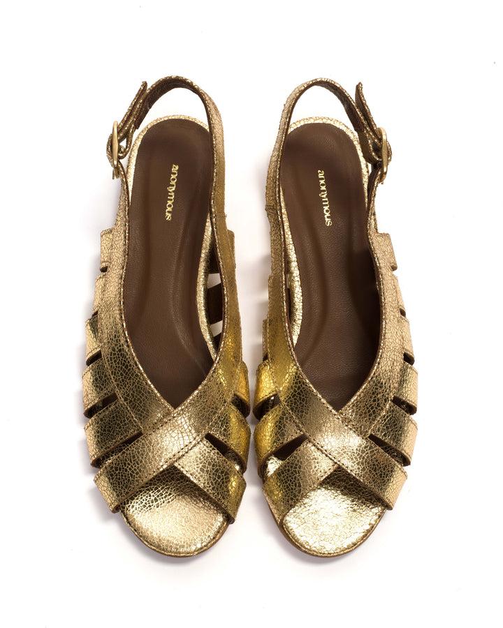 Anonymous Copenhagen Sophie 20 Crackled Metallic Goat Gold