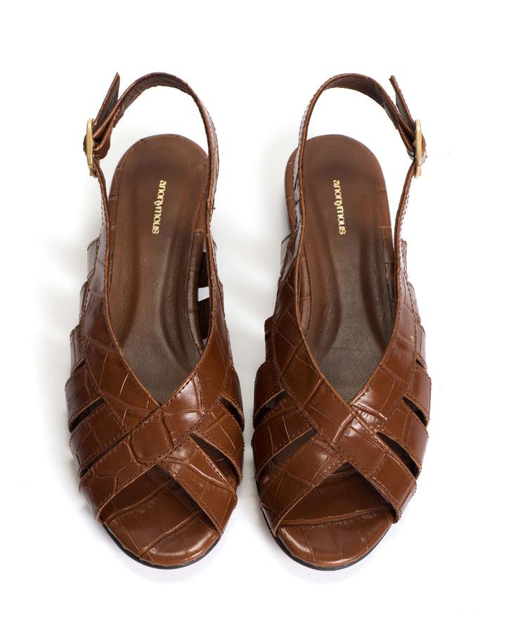 Anonymous Copenhagen Sophie 20 Croco Calf Chocolate