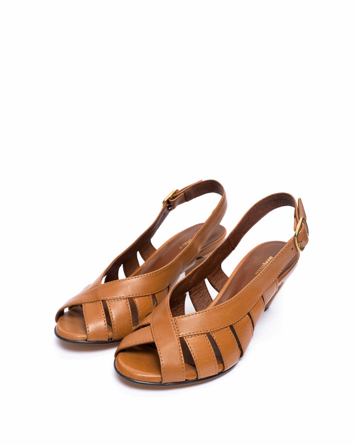 Anonymous Copenhagen Sophie 50 Stiletto Shiny Lamb Caramel