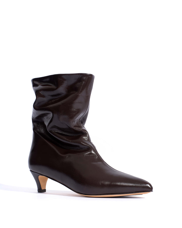 Anonymous Copenhagen Sweeney 40 Stiletto Crinkled Soft Calf Espresso Brown