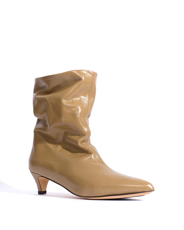 Anonymous Copenhagen Sweeney 40 Stiletto Crinkled Soft Calf Mushroom