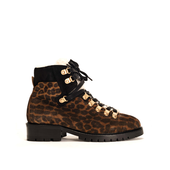 anonymous copenhagen Teddi Calf Suede Print Leopard