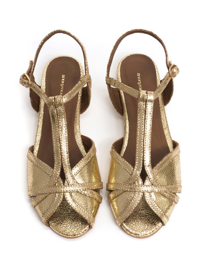 Anonymous Copenhagen Therese 20 Crackled Metallic Goat Gold