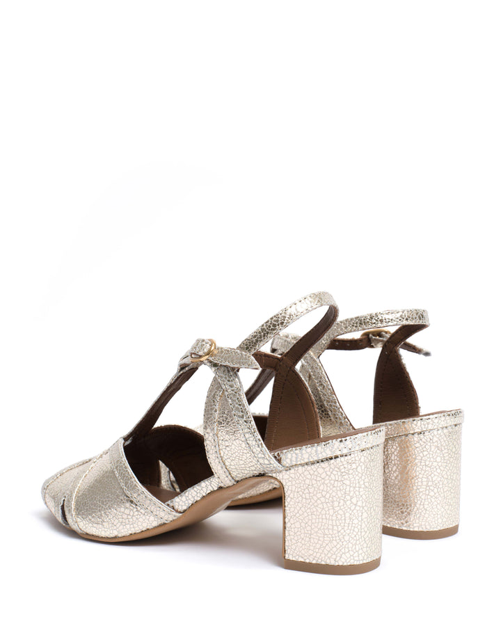 Anonymous Copenhagen Therese 55 Crackled Metallic Goat Champagne