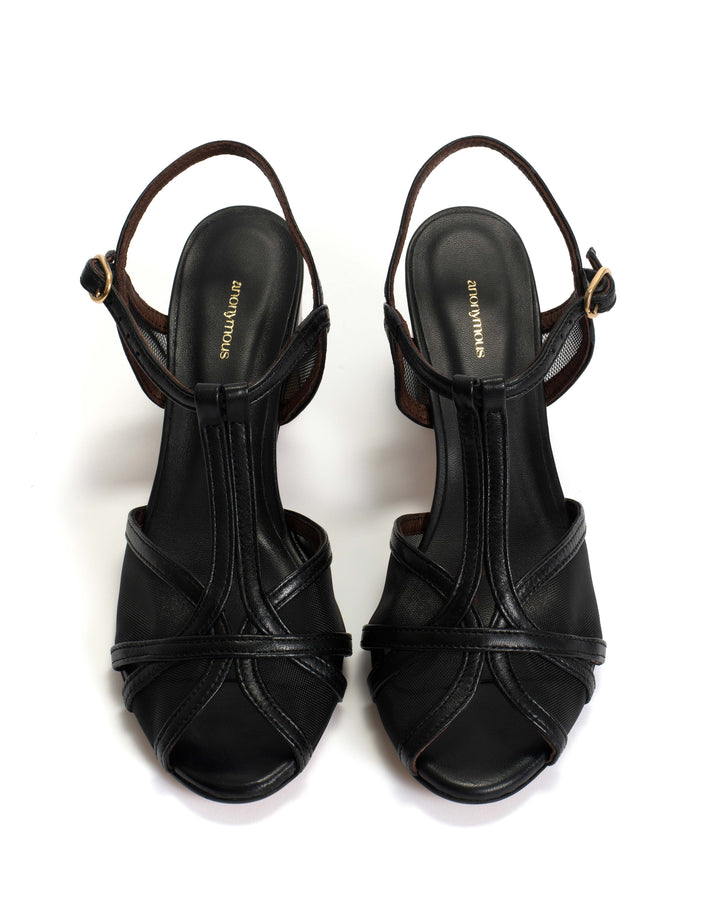 Anonymous Copenhagen Therese 55 Mesh Shiny Lamb U0026 Mesh Black