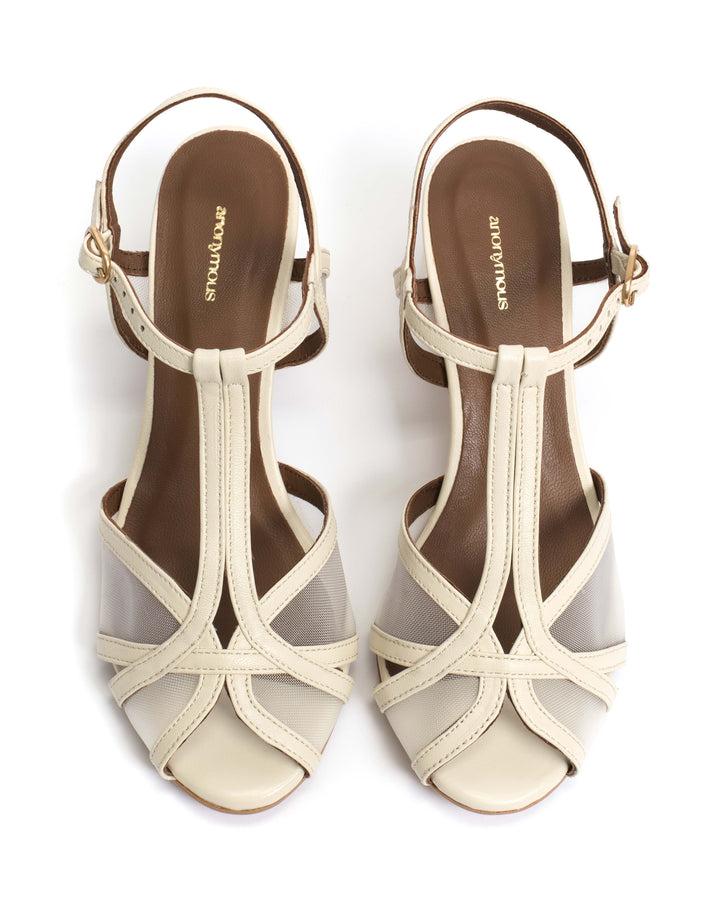 Anonymous Copenhagen Therese 55 Mesh Shiny Lamb U0026 Mesh White Sand