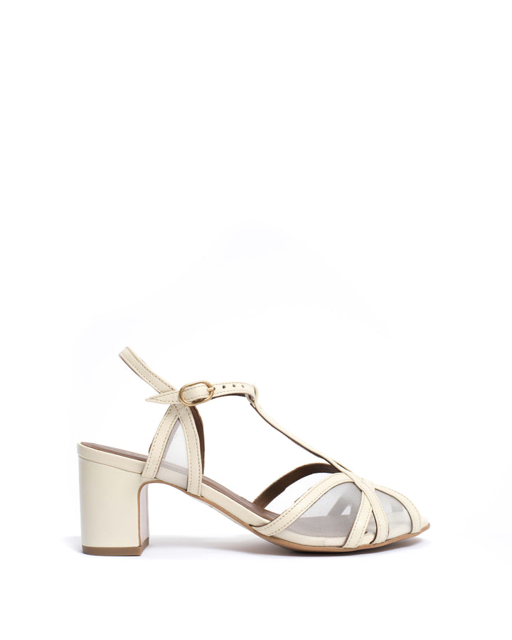 anonymous copenhagen Therese 55 mesh Shiny lamb u0026 mesh White sand