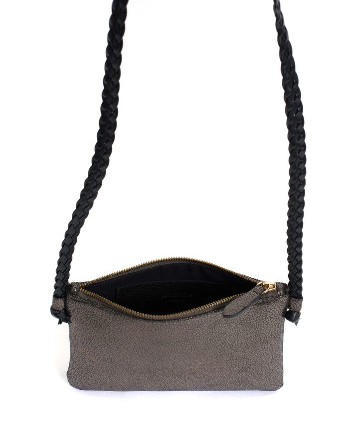 Anonymous Copenhagen Thinna Clutch Crackled Metallic Goat Platinum