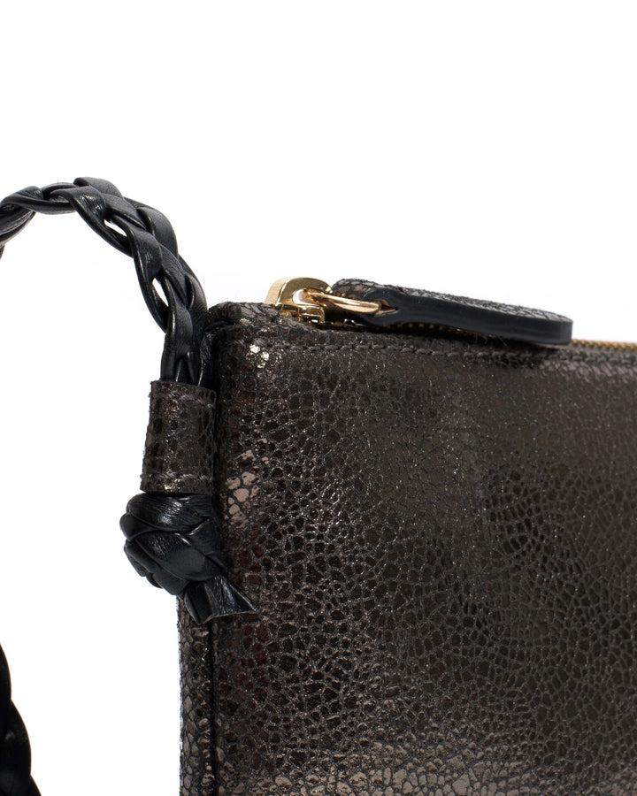 Anonymous Copenhagen Thinna Clutch Crackled Metallic Goat Platinum