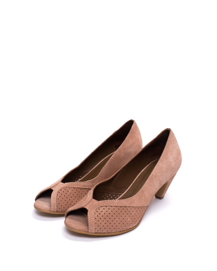 Anonymous Copenhagen Tiffany Stiletto Calf Suede Burned Rose