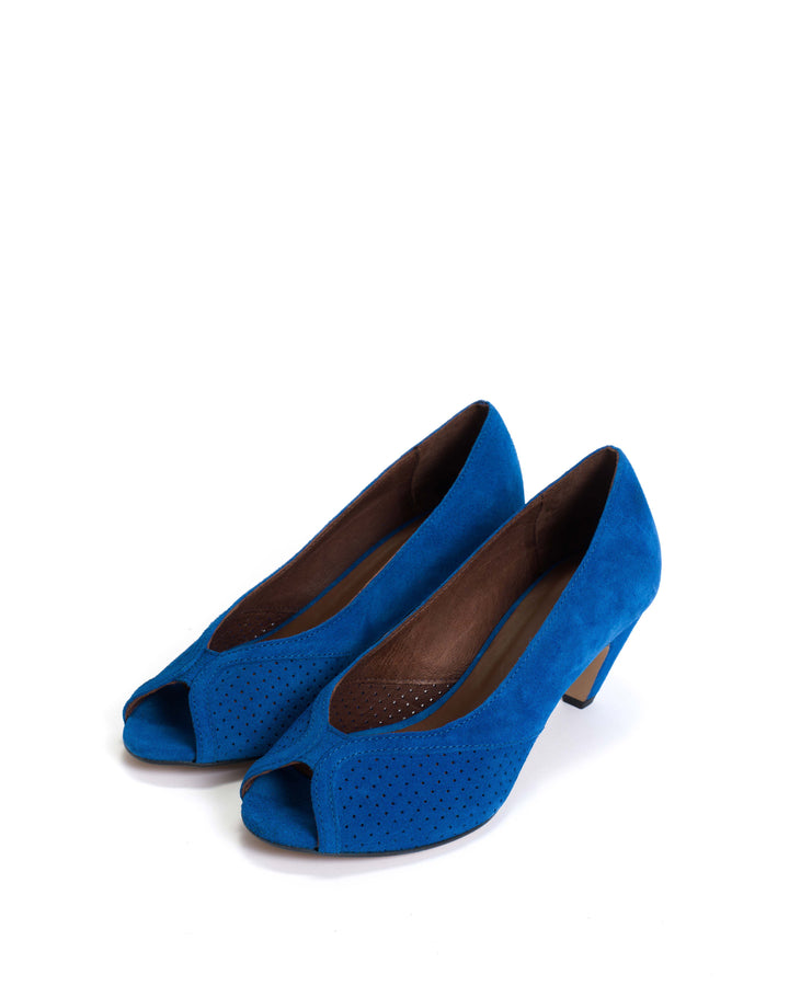 Anonymous Copenhagen Tiffany Stiletto Calf Suede Electric Blue