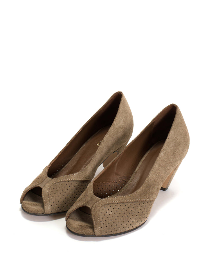 Anonymous Copenhagen Tiffany Stiletto Calf Suede Mushroom