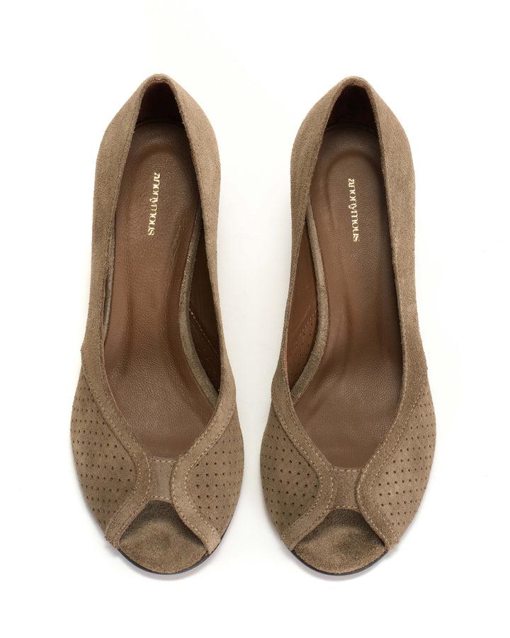 Anonymous Copenhagen Tiffany Stiletto Calf Suede Mushroom