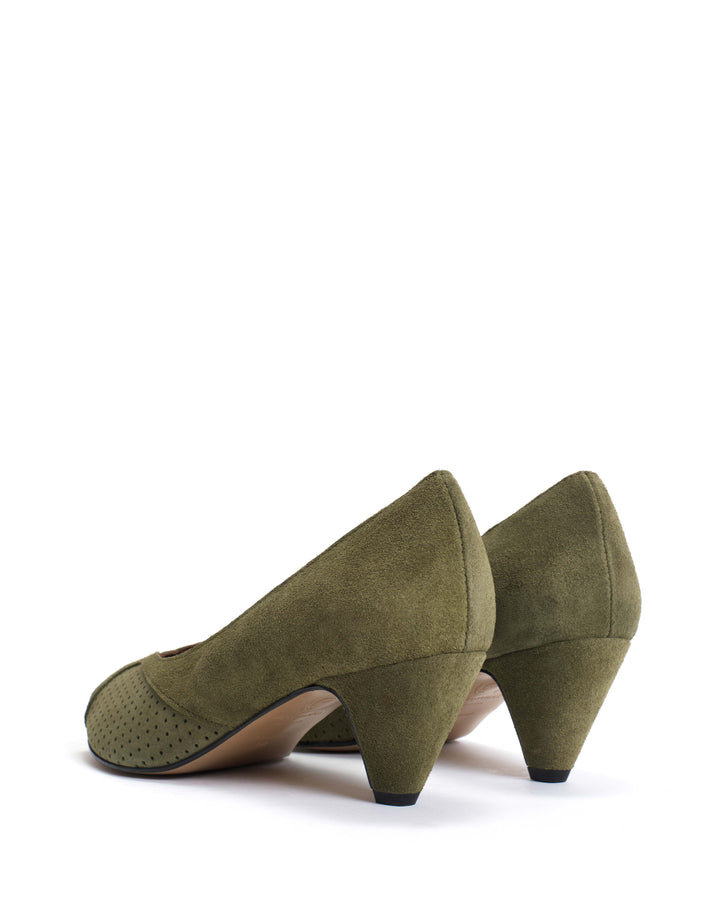 Anonymous Copenhagen Tiffany Stiletto Calf Suede Olive Green