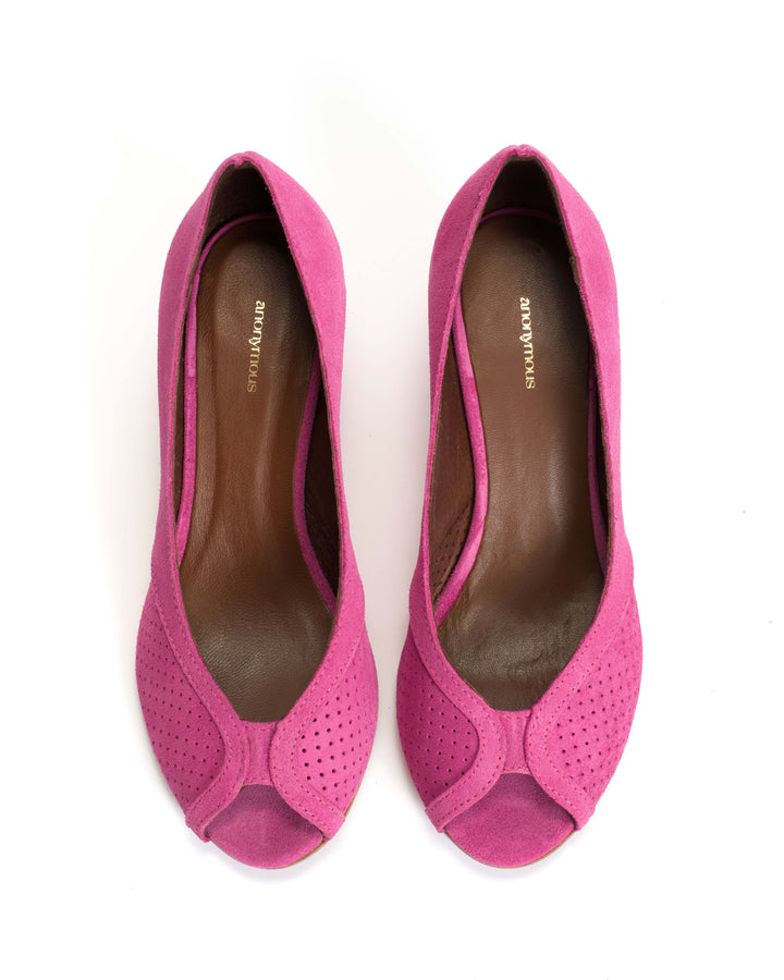 Anonymous Copenhagen Tiffany Stiletto Calf Suede Raspberry Sorbet