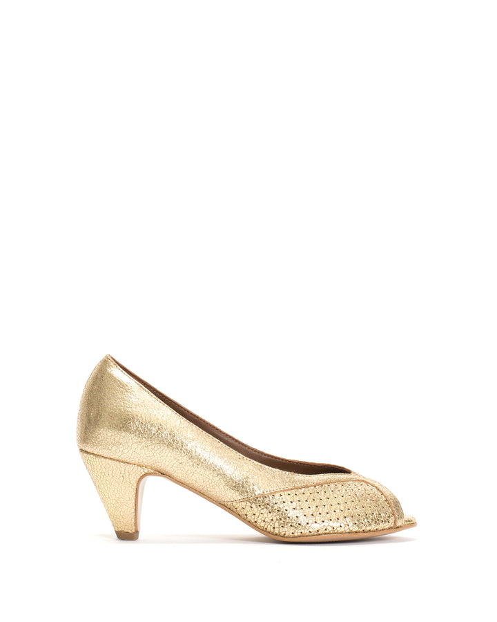 anonymous copenhagen Tiffany stiletto Crackled metallic goat Gold