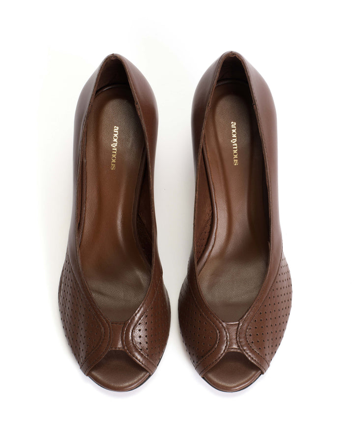 Anonymous Copenhagen Tiffany Stiletto Shiny Lamb Chocolate