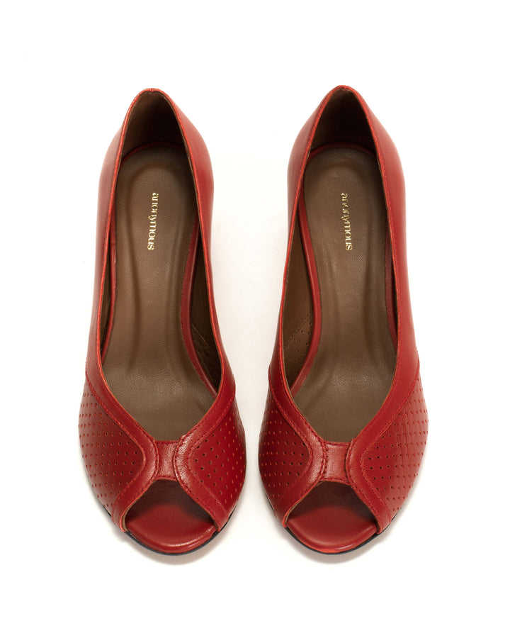 Anonymous Copenhagen Tiffany Stiletto Shiny Lamb Ruby Red