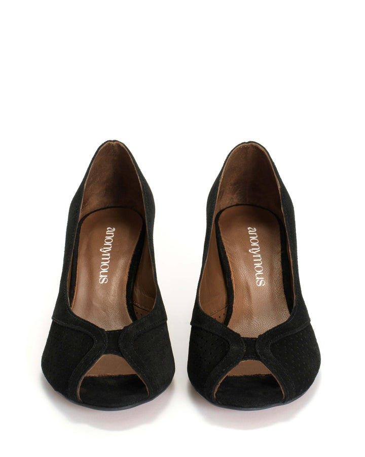 Anonymous Copenhagen Tiffany Triangle Calf Suede Black