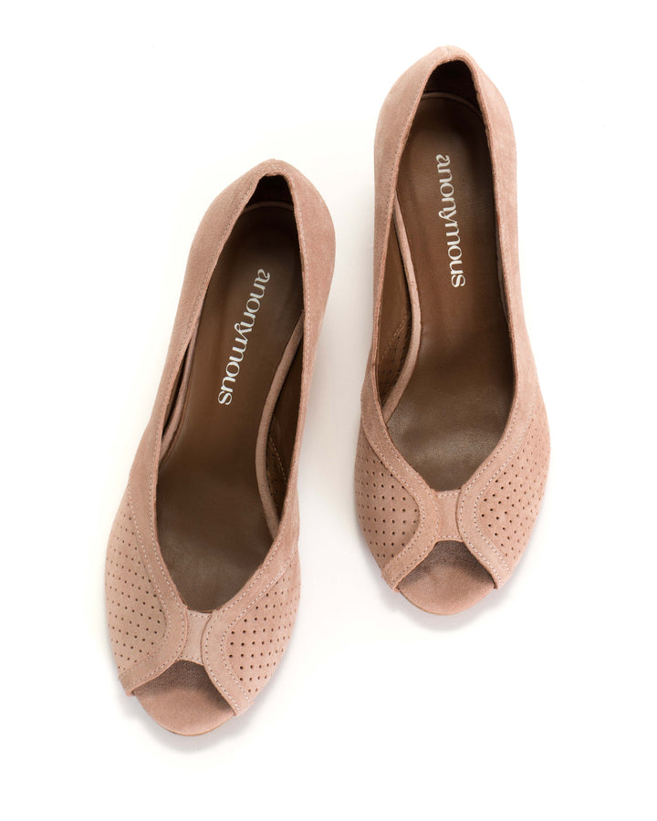 Anonymous Copenhagen Tiffany Triangle Calf Suede Burned Rose