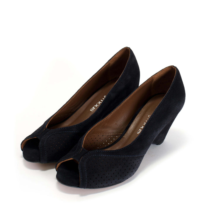 Anonymous Copenhagen Tiffany Triangle Calf Suede Dark Blue