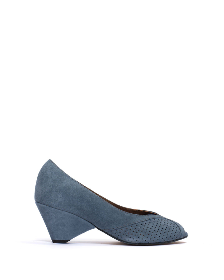 anonymous copenhagen Tiffany Triangle Calf suede Denim blue
