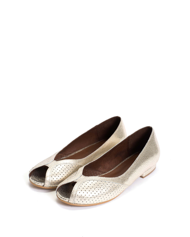 Anonymous Copenhagen Tiffy Crackled Metallic Goat Champagne