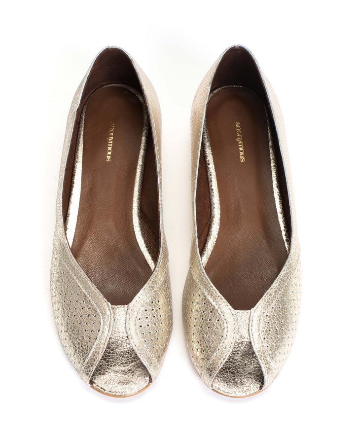 Anonymous Copenhagen Tiffy Crackled Metallic Goat Champagne