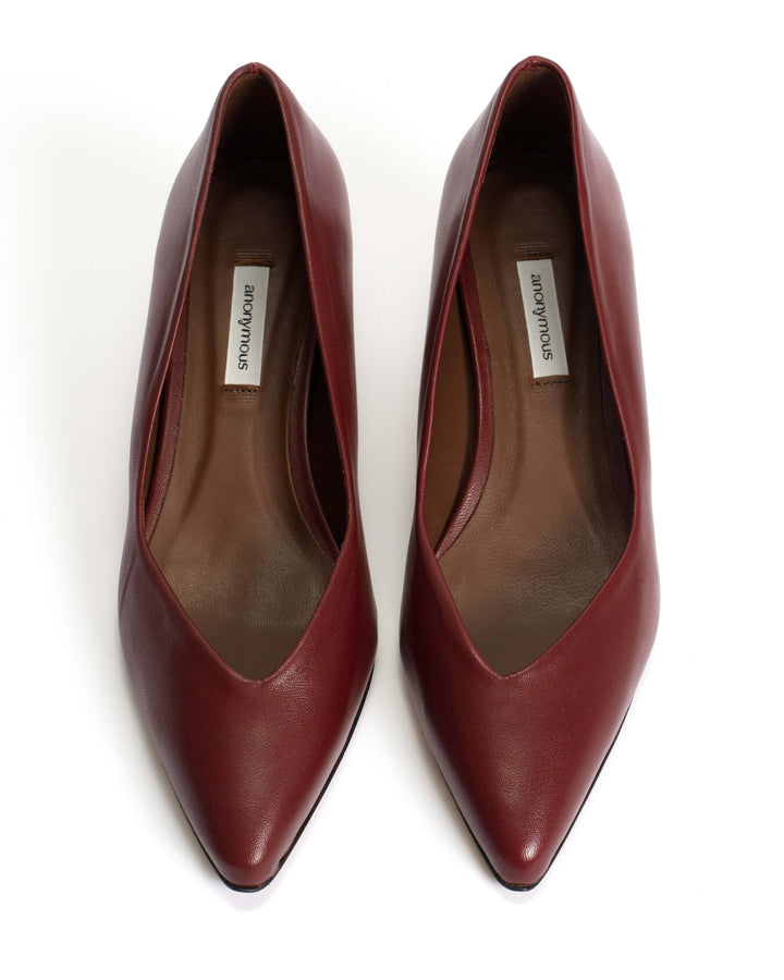 Anonymous Copenhagen Trini 40 Stiletto Shiny Lamb Pomegranate