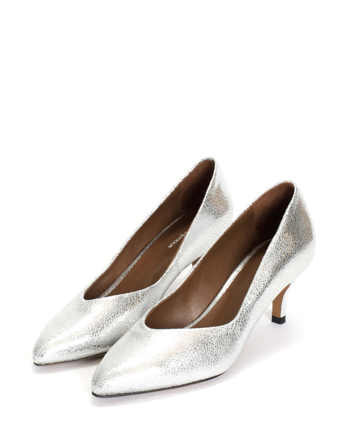 Anonymous Copenhagen Trini 55 Crackled Metallic Goat Silver