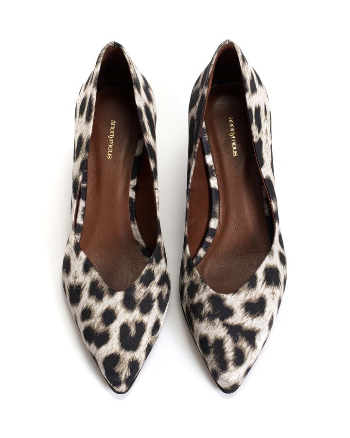 Anonymous Copenhagen Trini 55 Satin Print Snow Leopard