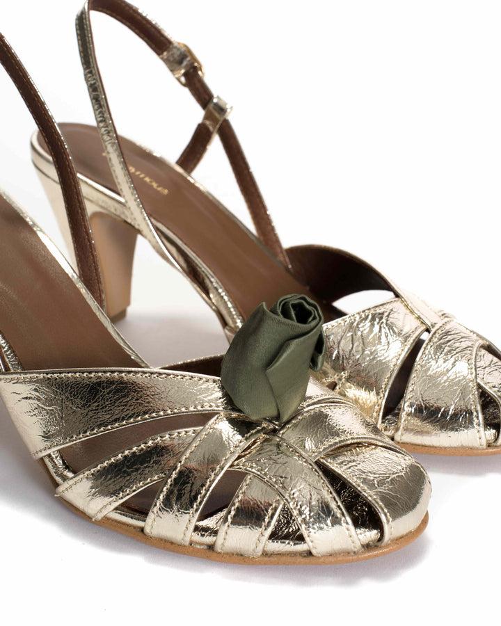 Anonymous Copenhagen Tulip Shoe Clip Antique Satin Olive Green