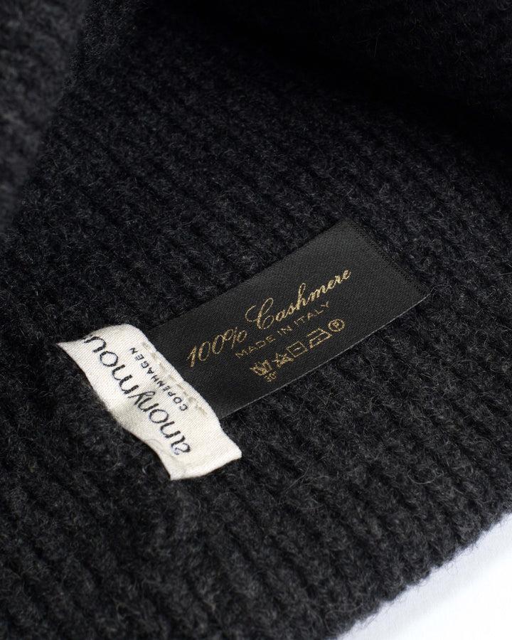 Anonymous Copenhagen Vinni Beanie 100% Cashmere Dark Grey