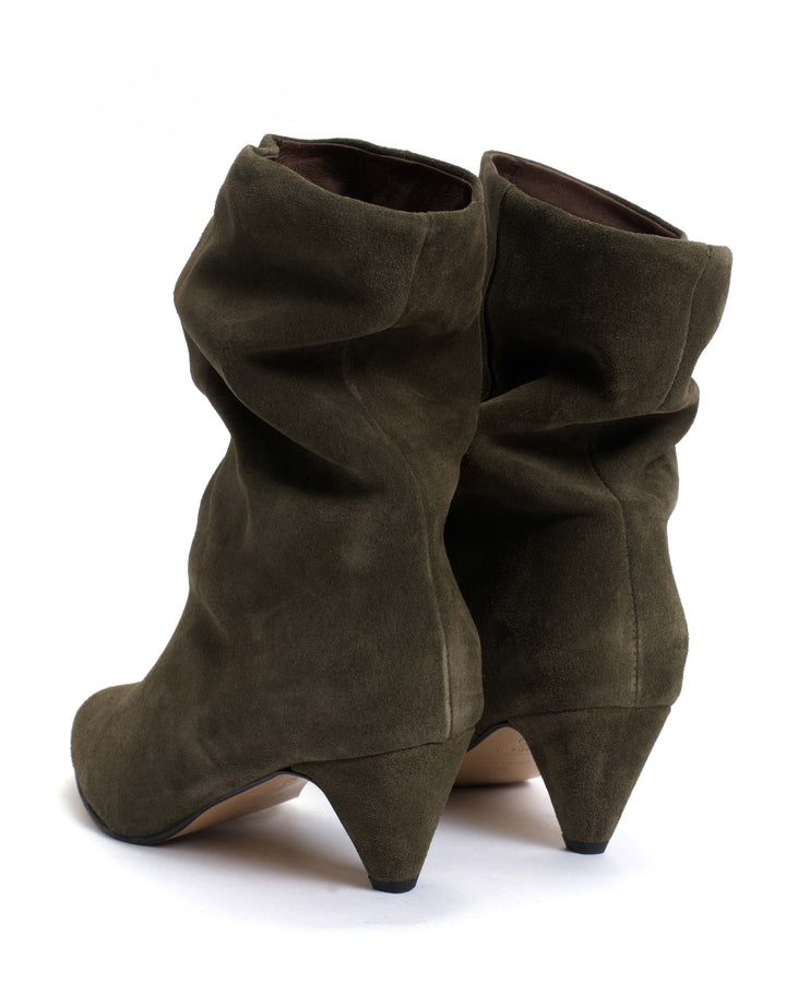 Anonymous Copenhagen Vully 50 Stiletto Calf Suede Moss Green