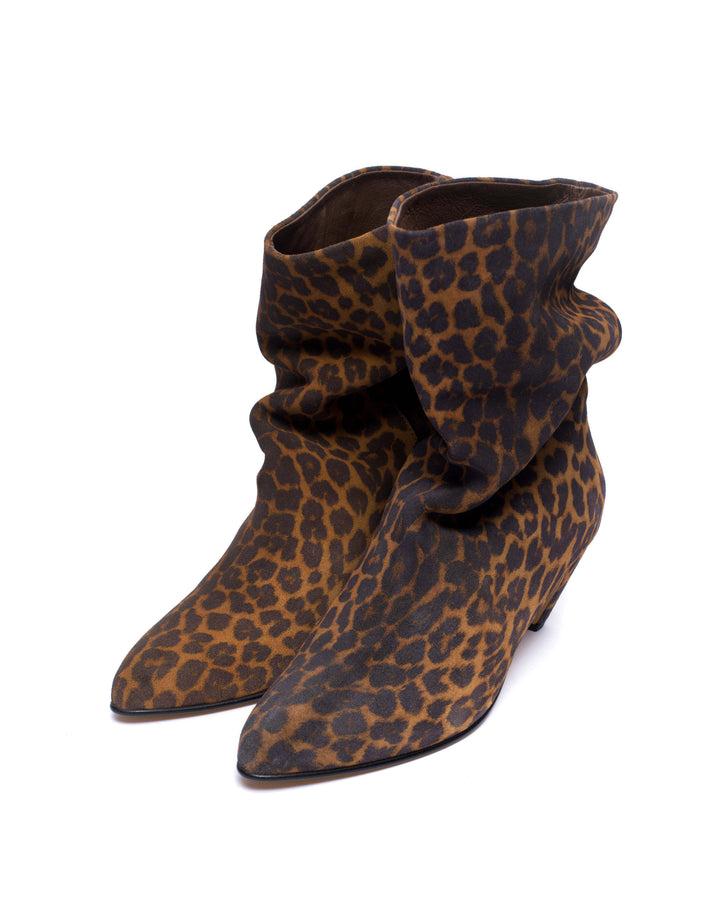 Anonymous Copenhagen Vully 50 Stiletto Calf Suede Print Leopard