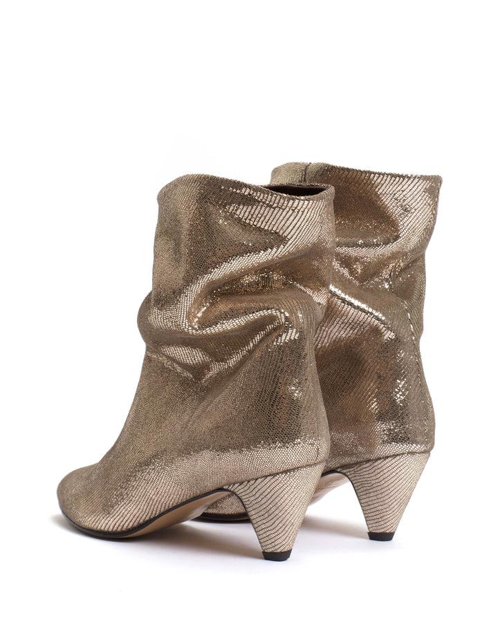 Anonymous Copenhagen Vully 50 Stiletto Lizard Metallic Goat Vintage Champagne