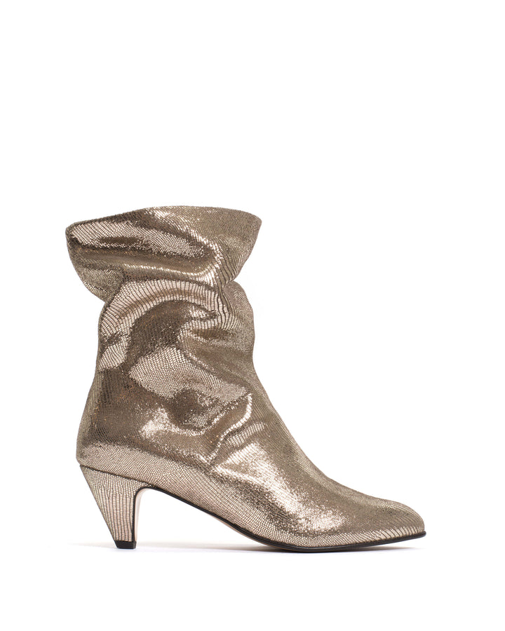 anonymous copenhagen Vully 50 stiletto Lizard metallic goat Vintage champagne