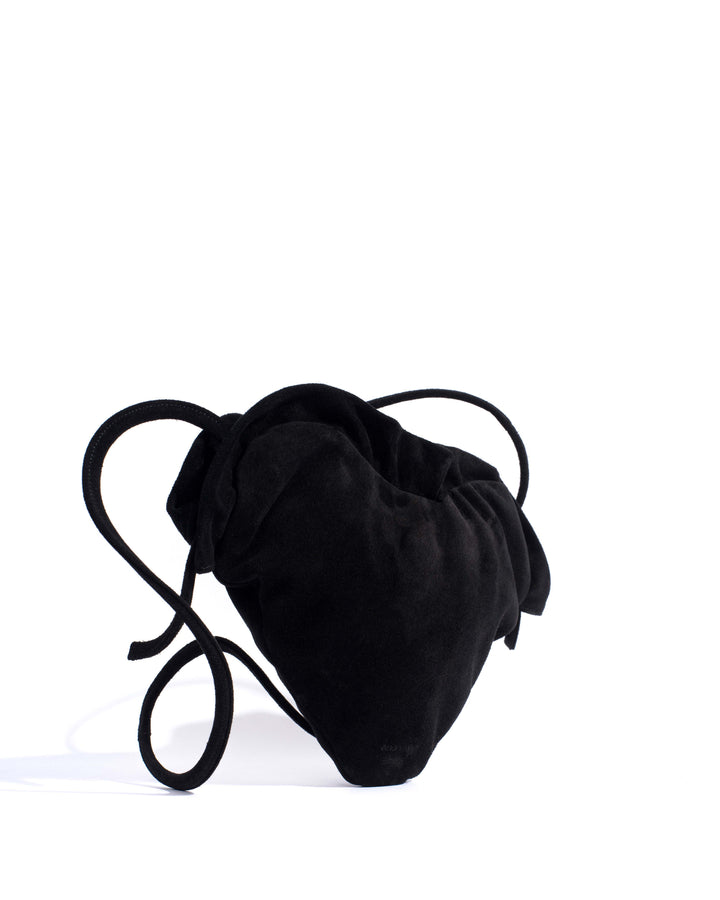 Anonymous Copenhagen Zally Heart Bag Calf Suede Black