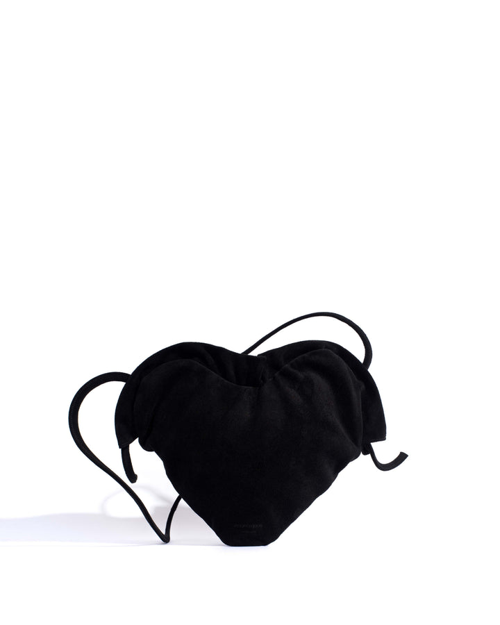 anonymous copenhagen Zally heart bag Calf suede Black
