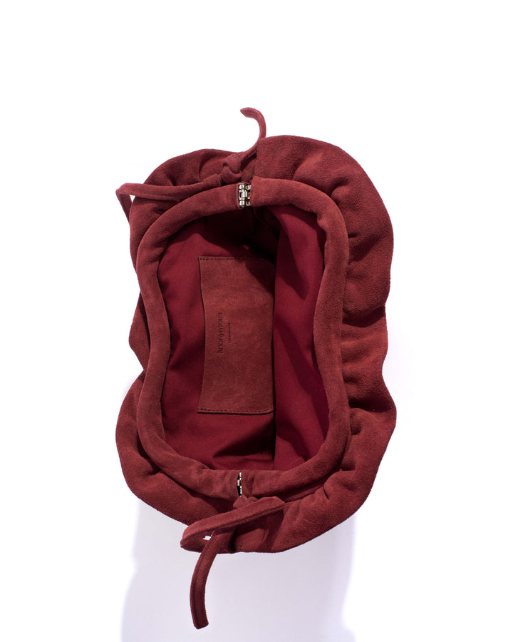 Anonymous Copenhagen Zally Heart Bag Calf Suede Pomegranate