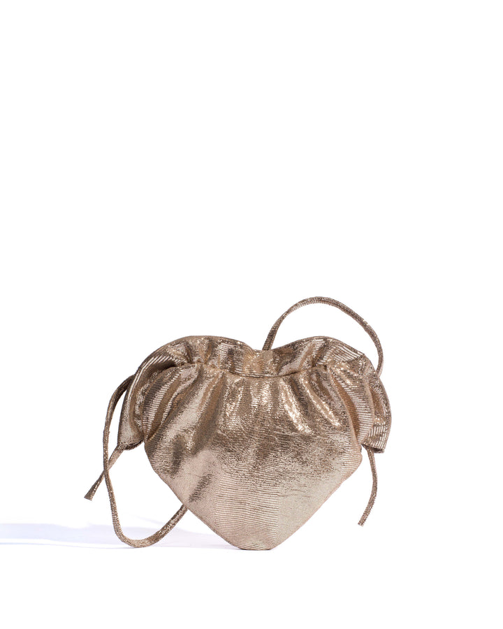 anonymous copenhagen Zally heart bag Lizard metallic goat Vintage champagne